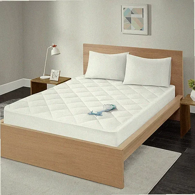 Madison Park 100% Cotton Sateen Waterproof Quilted Full Down Alt Mattress Pad