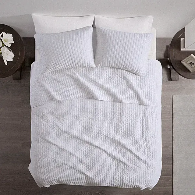 Madison Park 2pc Twin/Twin Extra Long Mitchell Reversible Coverlet Set