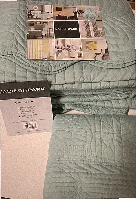 🛏️ Madison Park 3 Piece Reversible Scalloped Edge Coverlet Set 🆕 KING/CAL KING