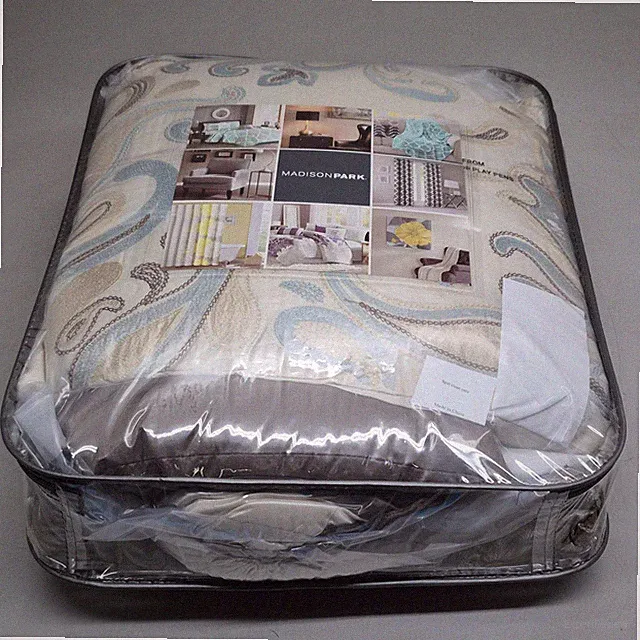 MADISON PARK Angel Wrap Duvet Cover Set Full/Queen Aubrey Paisley Taupe CS58-031
