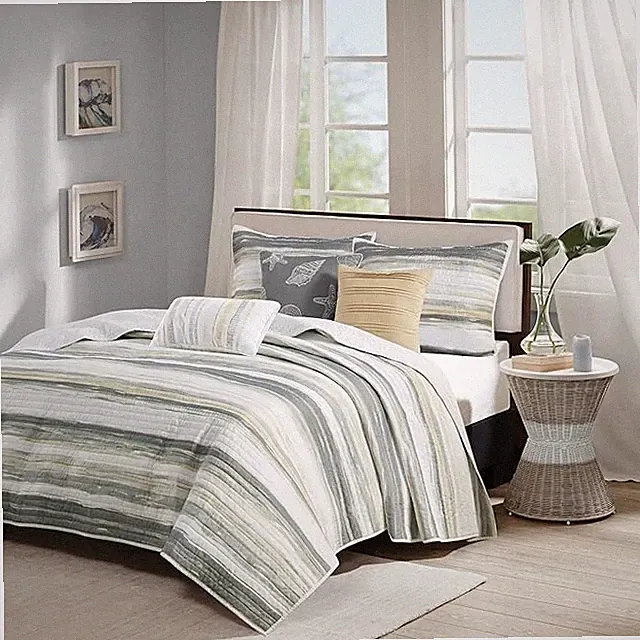 Madison Park Coastal Cottage Design Six Piece Coverlet Set Full/Queen Brand New