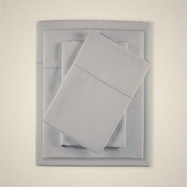 Madison Park Gray Egyptian Cotton Deep Pocket 4-Piece Sheet Set, Queen'