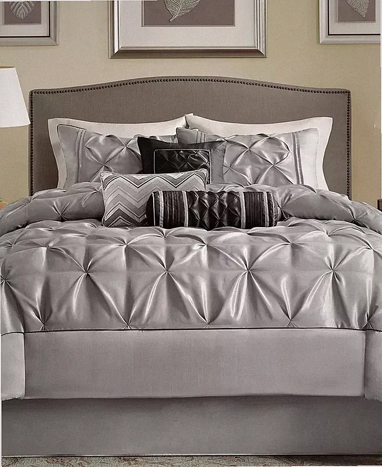 Madison Park Laurel 7-Pc. California King, Grey, NWT