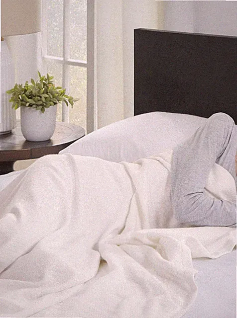 Madison Park Liquid Cotton Blanket Full/Queen Ivory