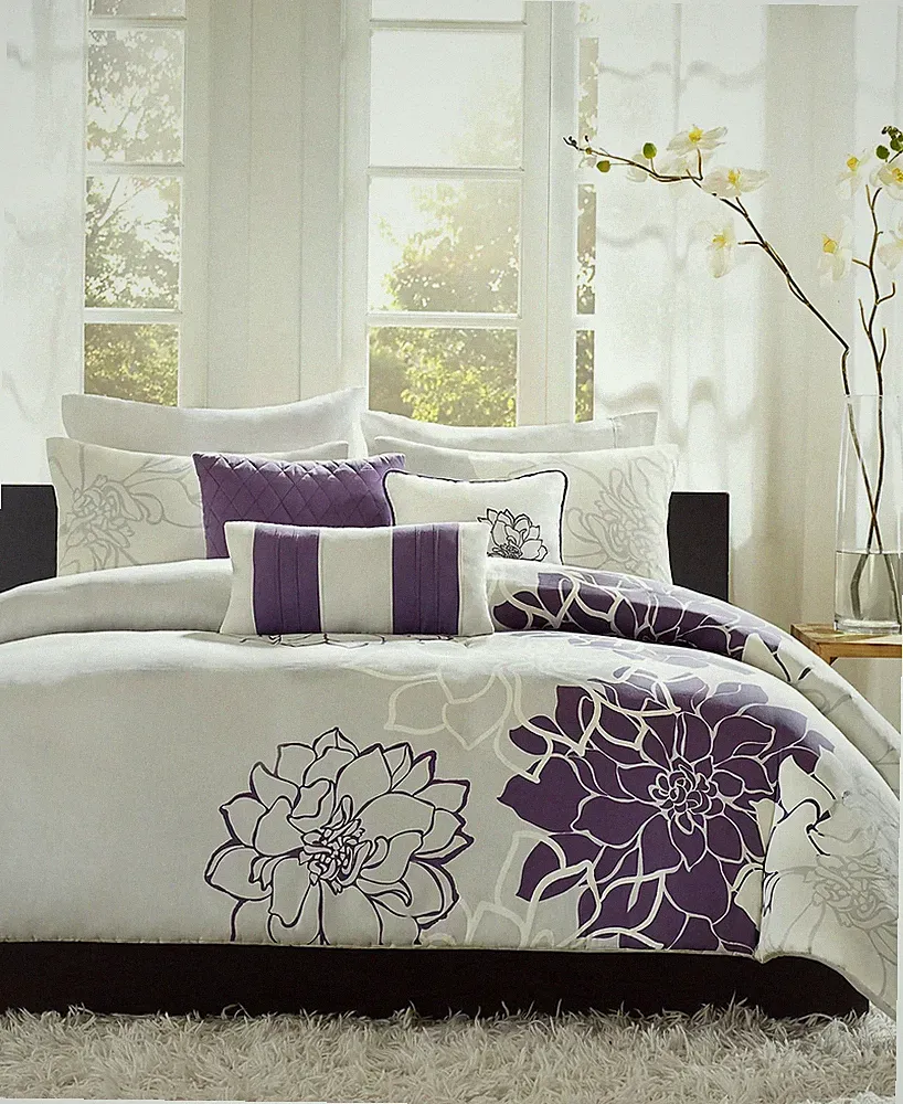 Madison Park Lola 6-Pc. Duvet Cover Set, Queen, NWT
