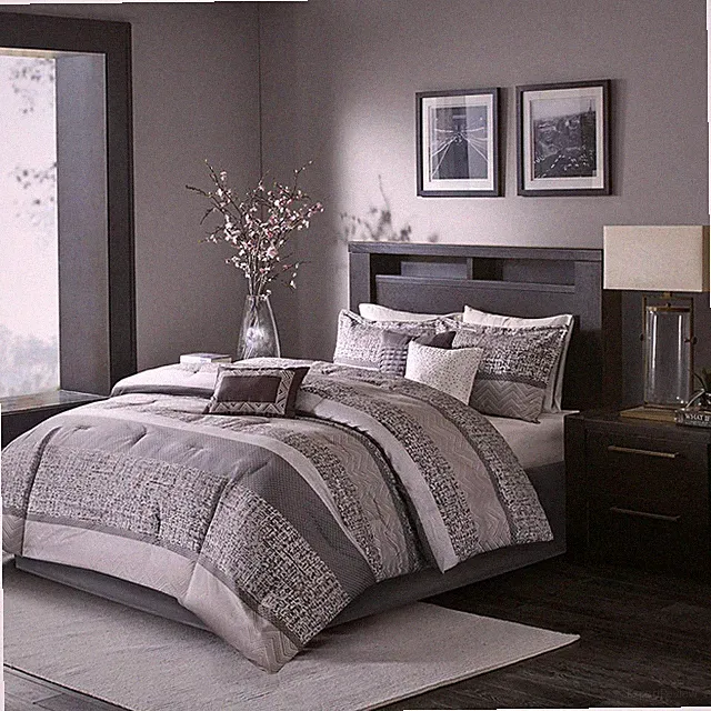 Madison Park Luxury Comforter Set-Traditional Jacquard Design All Season Down...
