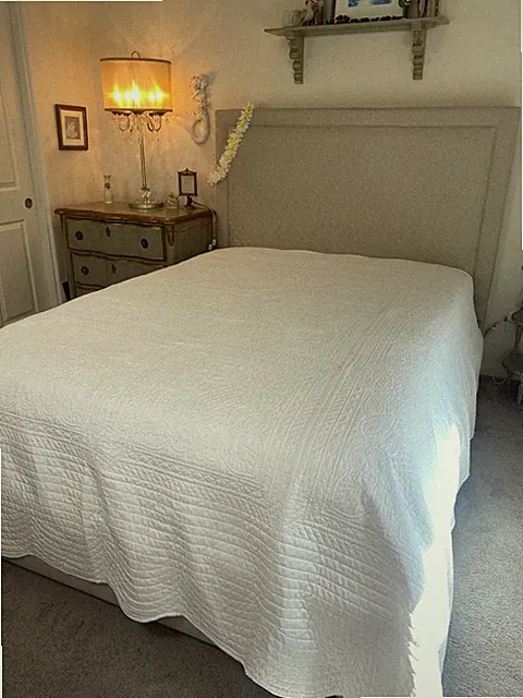 Madison Park Marino ivory quilt w/ scalloped edges modern king/CA summer spring