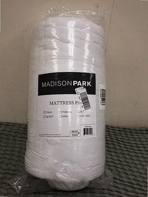 Madison Park Mattress Pad Twin Size White