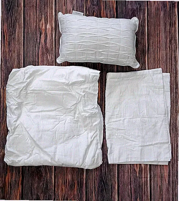 Madison Park Nicolette 4pc Duvet Set - Full/Queen Size - White AE3