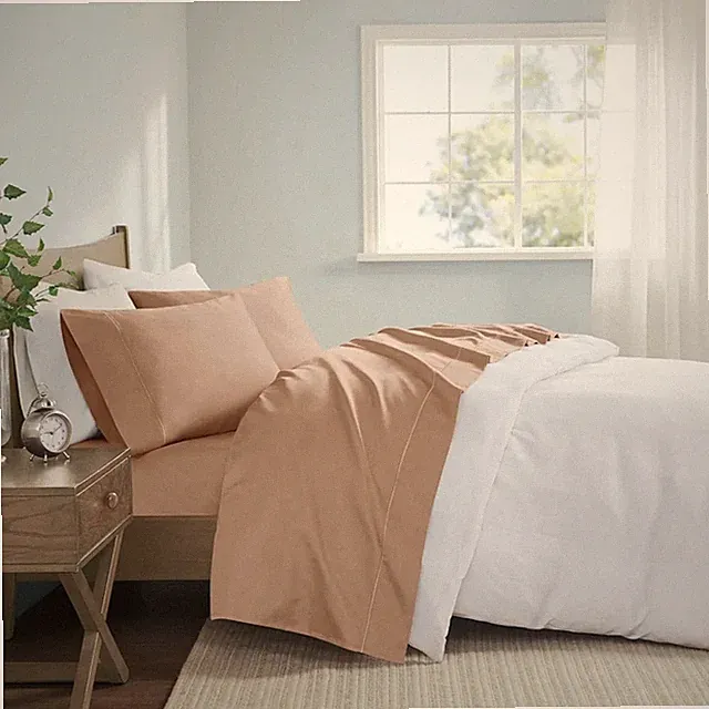 Madison Park Pima Cotton Sateen Sheet Set in Rose Gold MP20-8003