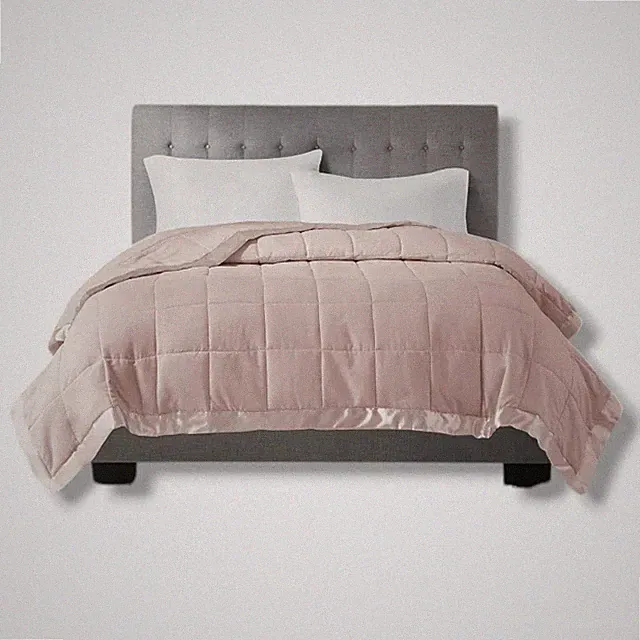 Madison Park Pink Trim Bed Blanket Full/Queen