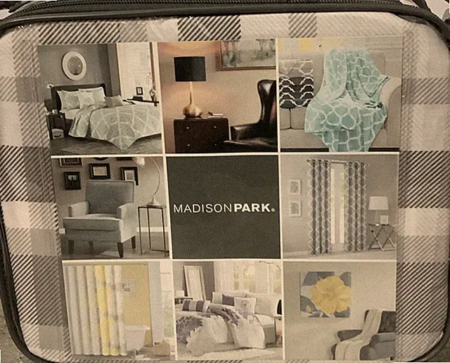 🏯 Madison Park Prewitt Reversible Duvet Cover Set Gray Plaid (Full/Queen)🆕