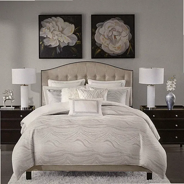Madison Park Signature Glam Cozy Comforter Set - All Season Bedding Combo, Queen
