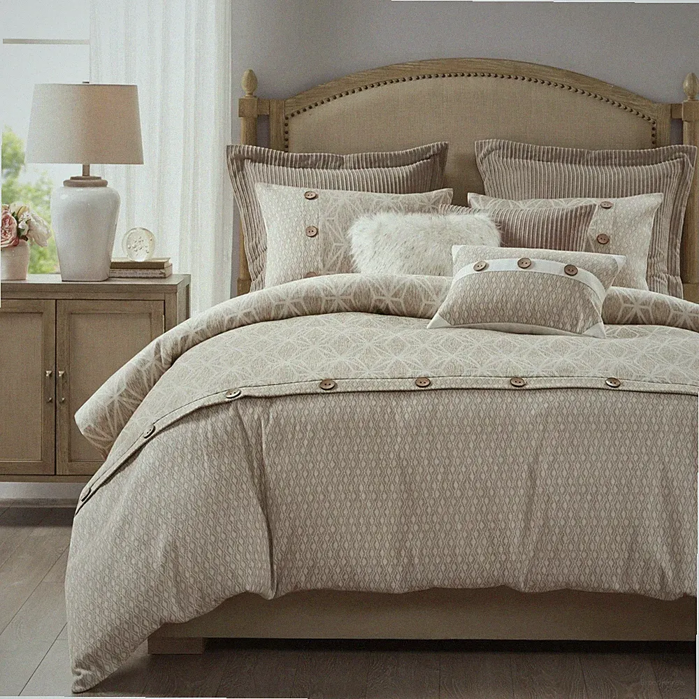 Madison Park Signature Grace Geometric Oversized Jacquard Comforter Set - Queen