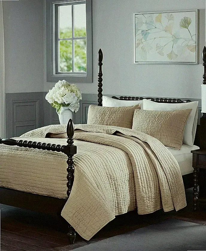 Madison Park Signature Serene Quilted Cotton 3-PC. Coverlet Set, King