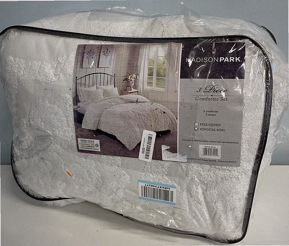 Madison Park Tufted Chenille Cotton Comforter, All Season Bedding Set, Matching