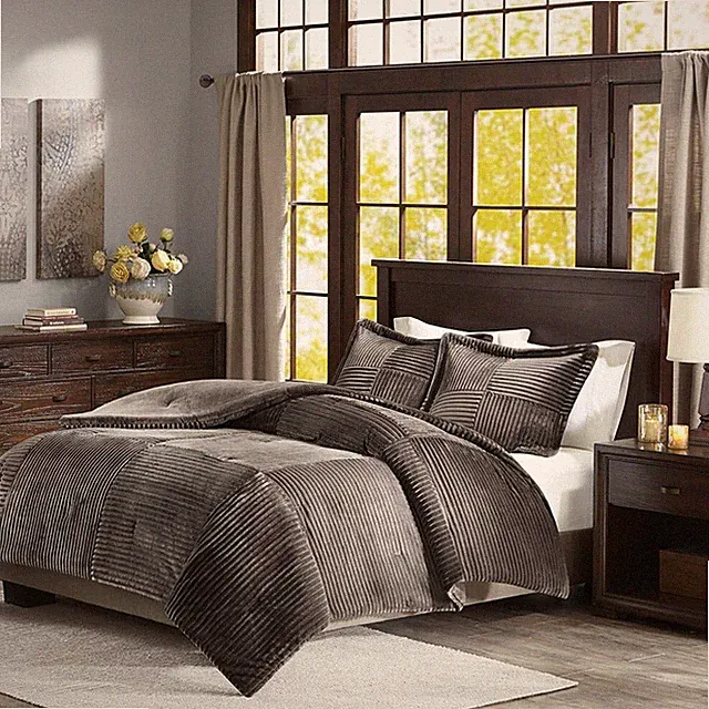Madison Park Ultra Soft Luxury Premium Comfort Mini Set | King/ Cal King | Gray.