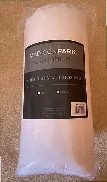 New Madison Park Sleeper Sofa Queen Mattress Pad