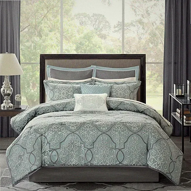 Queen- Madison Park 12pc Octavia Complete Bed Set